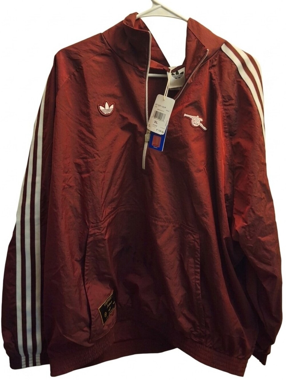 NWT Adidas Originals Arsenal FC Terrace Icons Half-Zip Jacket